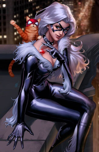 AMAZING SPIDER-MAN #33 NM EJIKURE Virgin VARIANT BLACKCAT 2023