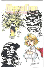 Load image into Gallery viewer, Chris J Fredricks, Cam'ron Johnson, Greg Kirkpatrick, Anna Zhuo Jam Sketch | Warlock, Wario, Cloak, Power Girl