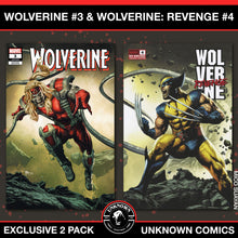 Load image into Gallery viewer, [2 Pack] Wolverine #3 &amp; Wolverine: Revenge - Red Band #4 Unknown Comics MICO SUAYAN Connecting Cover Exclusive Var [Polybagged] Explicit Content (01/22/2025)