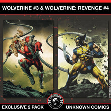 Load image into Gallery viewer, [2 Pack] Wolverine #3 &amp; Wolverine: Revenge - Red Band #4 Unknown Comics MICO SUAYAN Connecting Cover Exclusive Virgin Var [Polybagged] Explicit Content (01/22/2025)