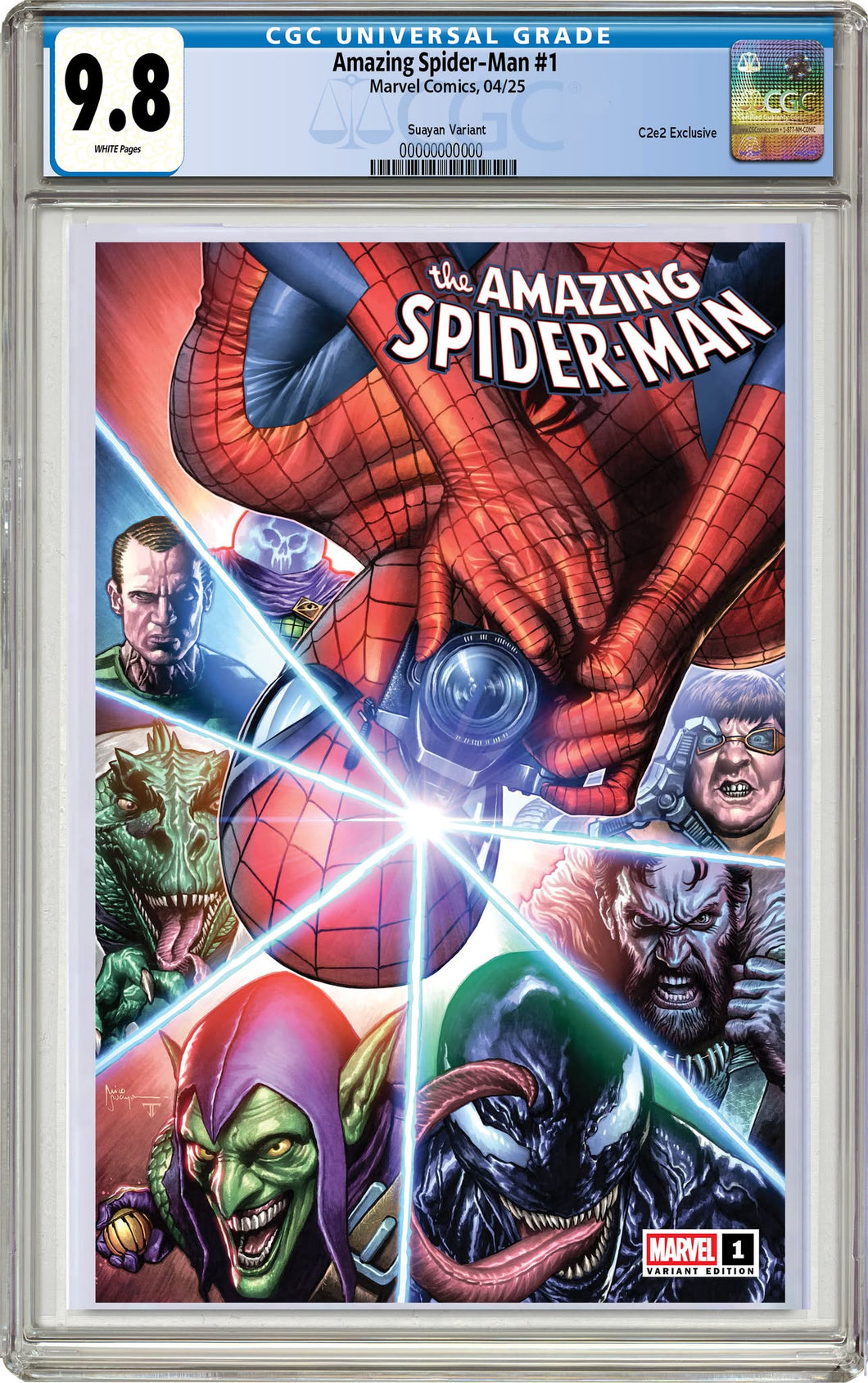 Amazing Spider-Man #1 2025 by Mico Suayan Trade Dress Presale C2E2 Exclusive CGC