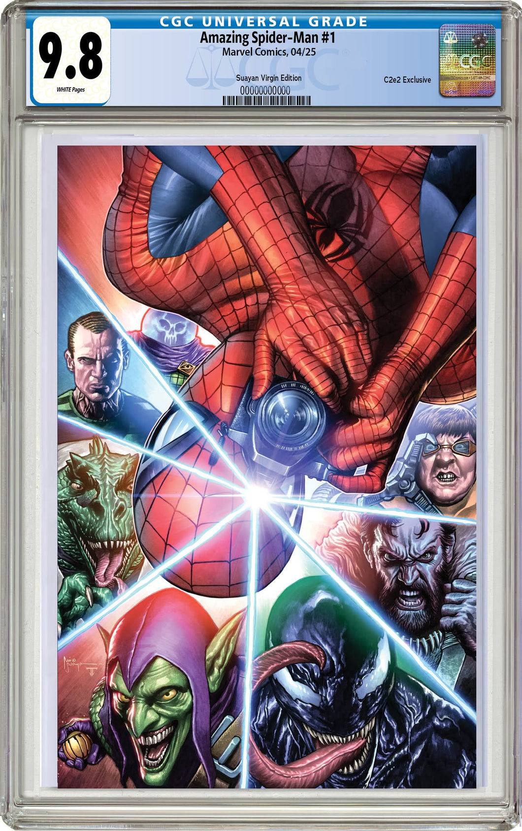 Amazing Spider-Man #1 2025 by Mico Suayan Virgin Presale C2E2 Exclusive CGC