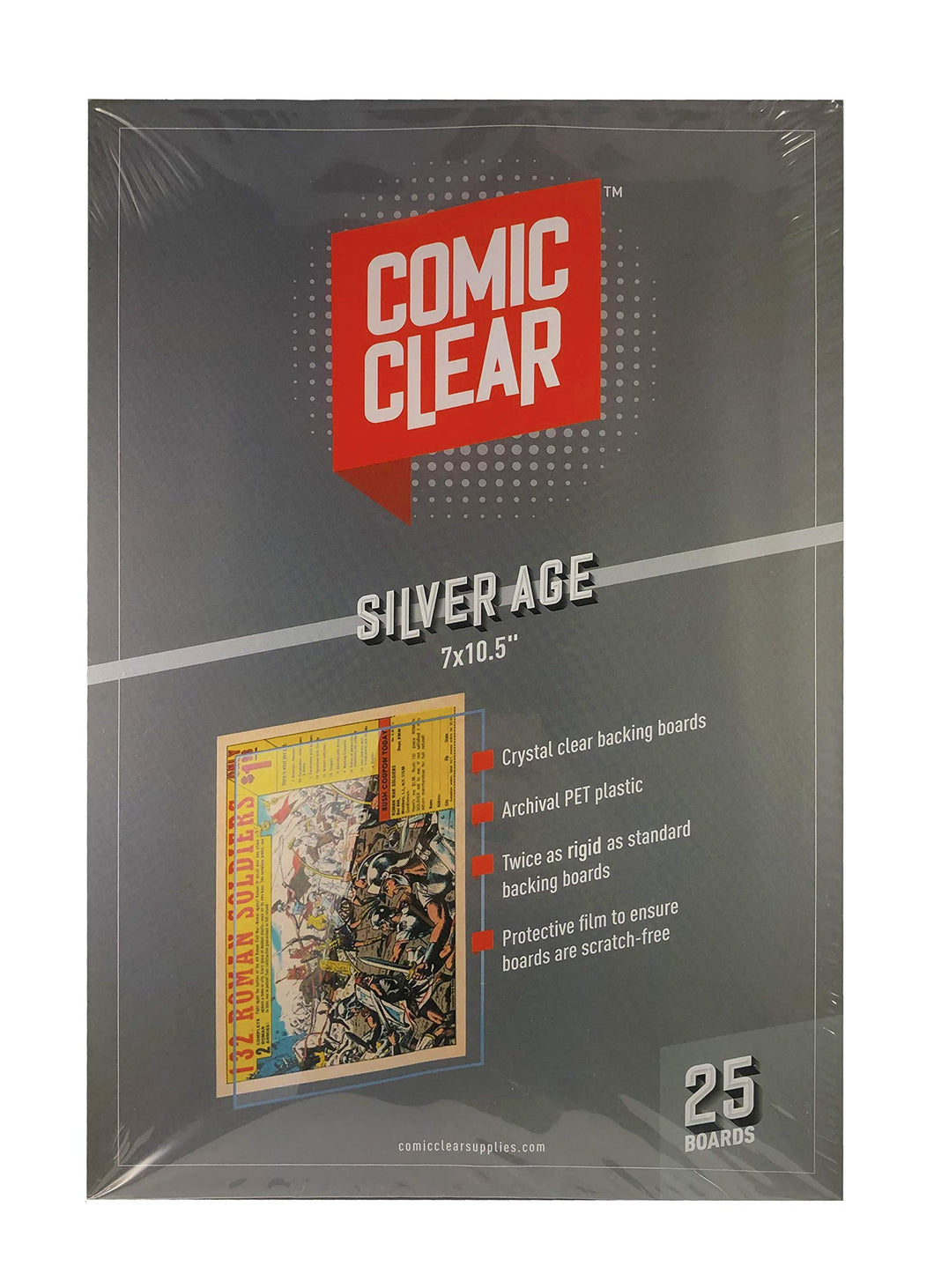 Comic Clear Silver Clear Backing Boards