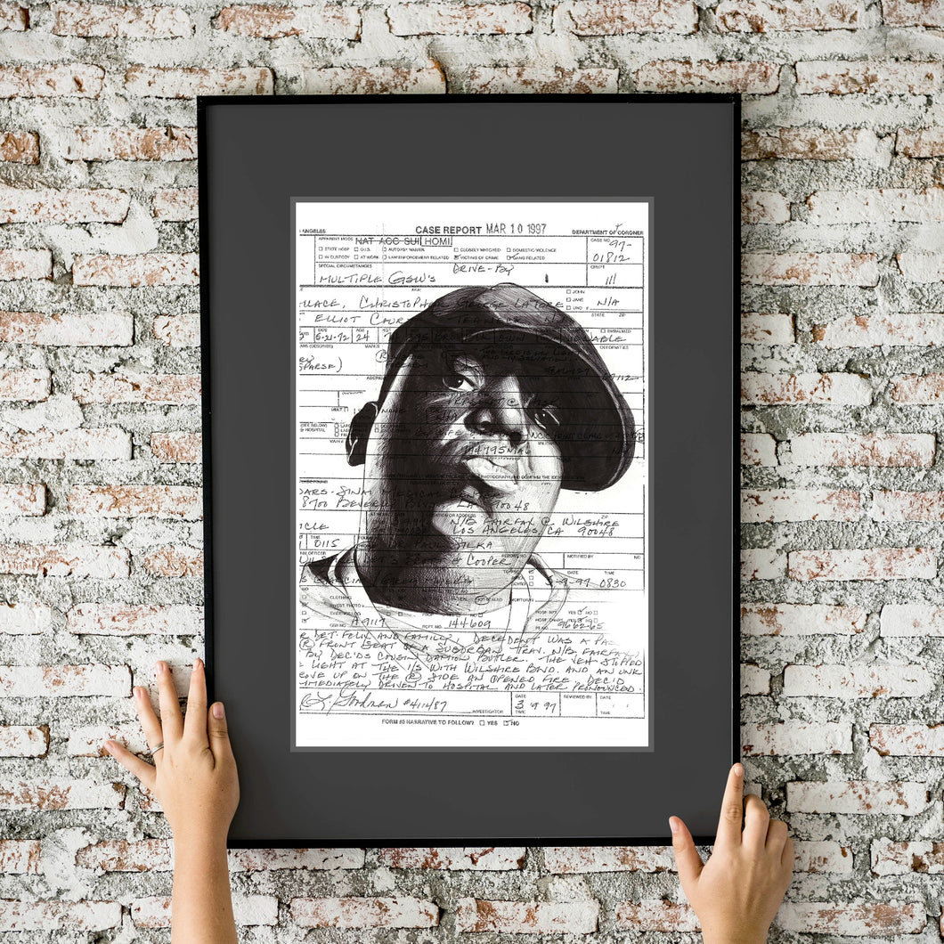 Biggie Smalls Ballpoint Pen 11x17 Fine Art Print