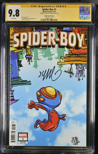 Spider-Boy #1 Skottie Young Variant Signed CGC 9.8