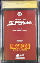 Load image into Gallery viewer, Absolute superman #3 Mico Suayan Signed MegaCon Exclusive CGC 9.8
