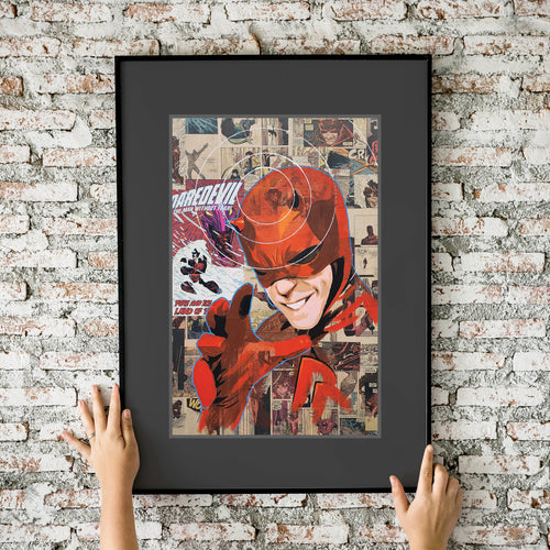 Daredevil Collage Painting 11x17 Fine Art Print