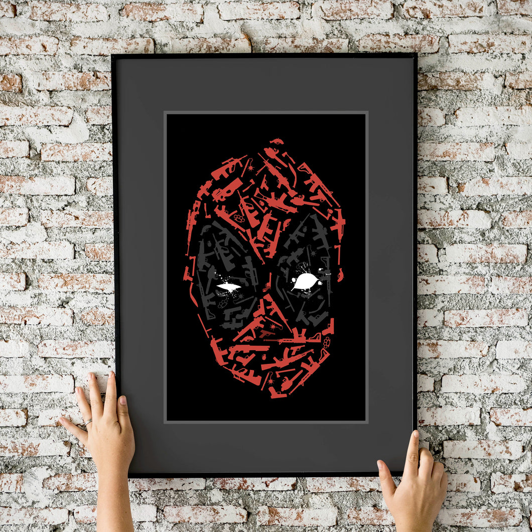 Deadpool Tactical Weaponry 11x17 Fine Art Print