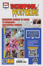 Load image into Gallery viewer, Deadpool / Wolverine #1 Tyler Kirkham MEGACON 2025 Exclusive Virgin PREMIUM BATTLE DAMAGED Var (01/01/2025)