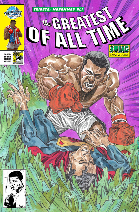 Tribute: Muhammad Ali – Cowabunga Comics Exclusive Cover by ALEX RIEGEL Presale