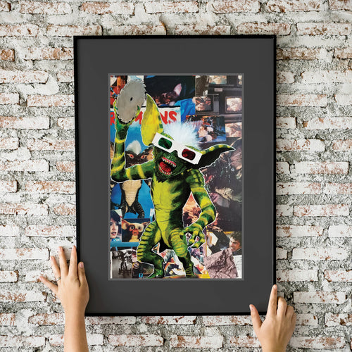Horror Gremlins Spike Collage Painting 11x17 Fine Art Print