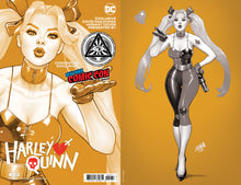 Load image into Gallery viewer, [FOIL] HARLEY QUINN #22 UNKNOWN COMICS DAVID NAKAYAMA GOLD FOIL VIRIGN NYCC 2022 B&amp;W COLOR BLEED VAR (09/28/2022)