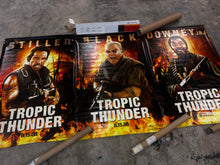 Load image into Gallery viewer, Rare Tropic Thunder Complete Set of 3 Vinyl Theater Lobby Banners 5x3 Feet 2008
