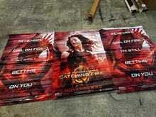 Load image into Gallery viewer, Rare The Hunger Games: Catching Fire 3-Panel Vinyl Theater Display 2013