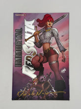 Load image into Gallery viewer, [SIGNED by David Nakayama] IMMORTAL RED SONJA #1 DAVID NAKAYAMA EXCLUSIVE FOIL STAMPED LOGO VAR (11/30/2022)