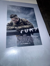 Load image into Gallery viewer, FURY Brad Pitt WWII Movie Poster Original 27x40 DS 2014