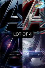 Load image into Gallery viewer, LOT OF 4 ORIGINAL Marvel Avengers Movie Posters "Assemble" DS 27x40 RARE