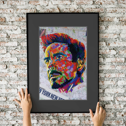 Robert Downey Jr Atlas Series Painting 11x17 Fine Art Print