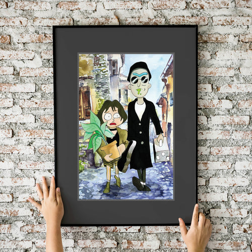 Rick and Morty Leon the Professional Watercolor 11x17 Fine Art Print