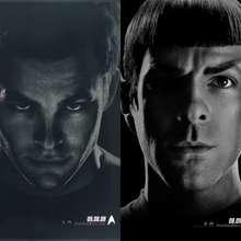 Load image into Gallery viewer, LOT OF 2 Star Trek 2009 Kirk+Spock DS 27x40 Theatrical Movie Posters