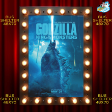 Load image into Gallery viewer, RARE GODZILLA: KING OF THE MONSTERS HUGE DOUBLE SIDED Bus Shelter Poster 48x70