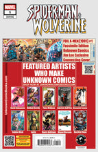 Load image into Gallery viewer, Spider-Man &amp; Wolverine #1 Unknown Comics Tyler Kirkham Exclusive Virgin Var (06/18/2025)