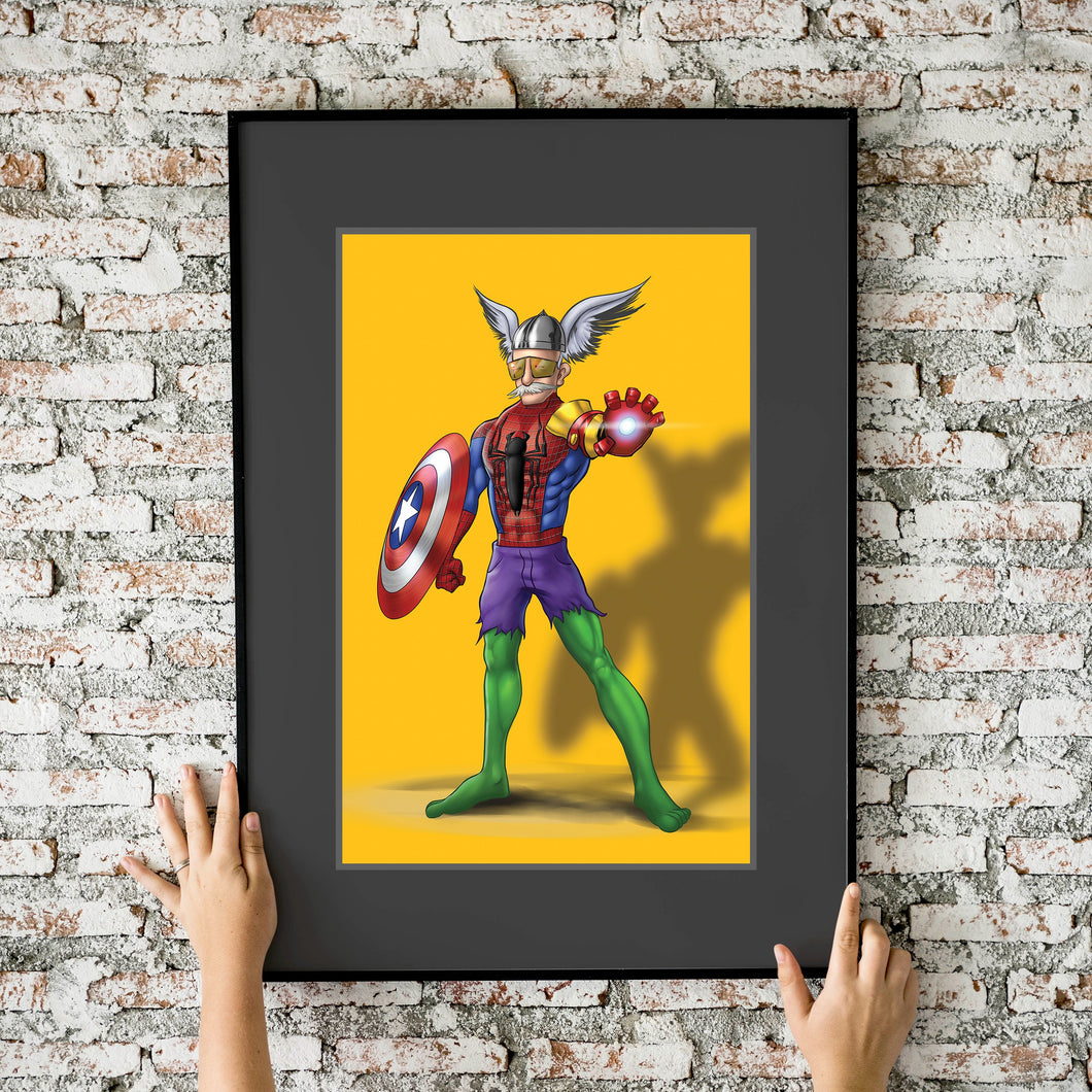 Stan Lee Mash Up 11x17 Fine Art Print