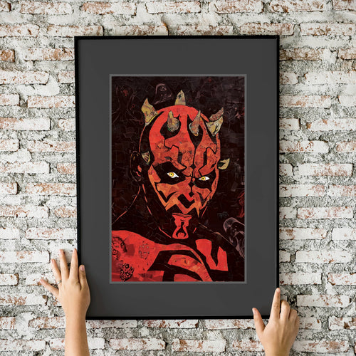 Star Wars Darth Maul Mosaic 11x17 Fine Art Print