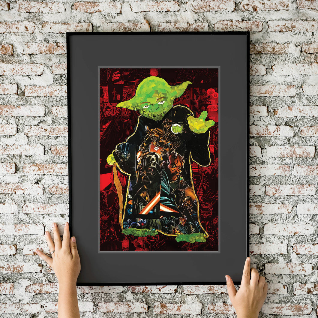 Star Wars Yoda Mosaic 11x17 Fine Art Print