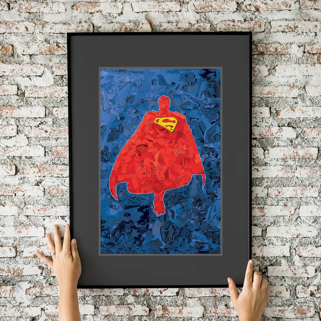 Superman Mosaic 11x17 Fine Art Print