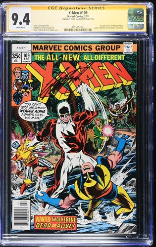 X-Men #109, Newsstand -Signed by Chris Claremont, CGC SS 9.4