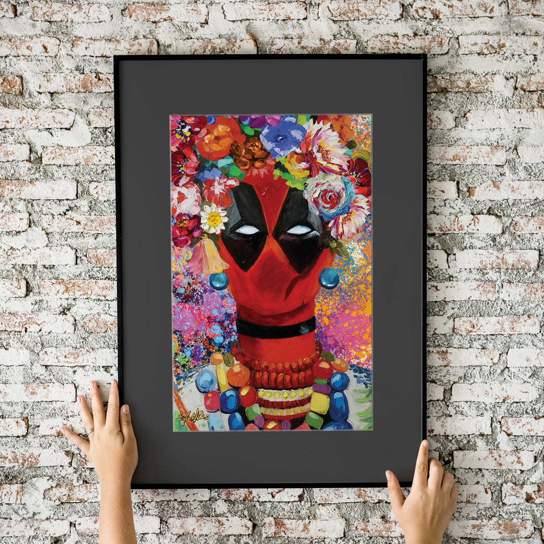 Deadpool Frida Kahlo 11x17 Fine Art Print