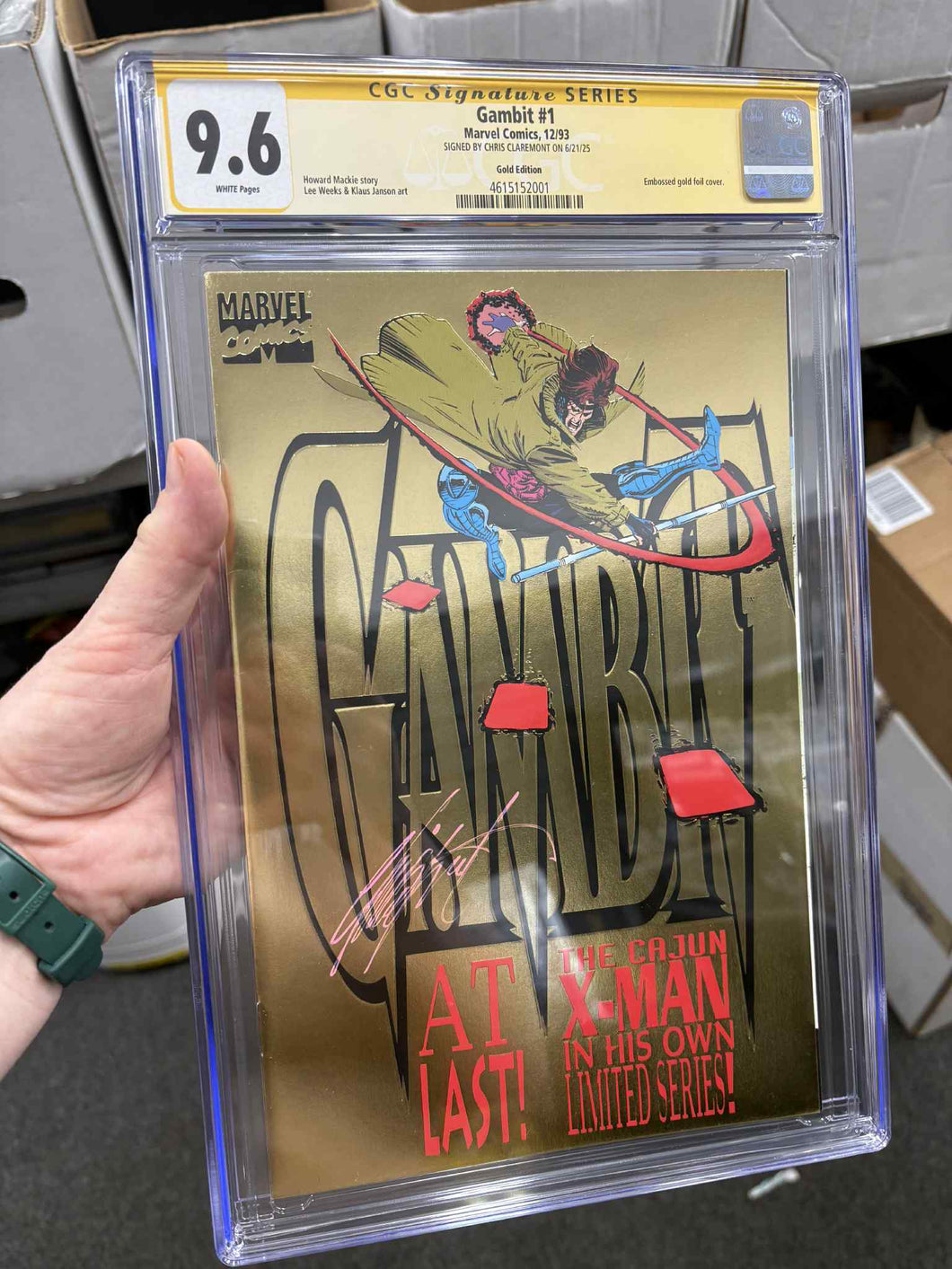 Gambit #1 Gold Edition Signed by Chris Claremont CGC SS 9.6