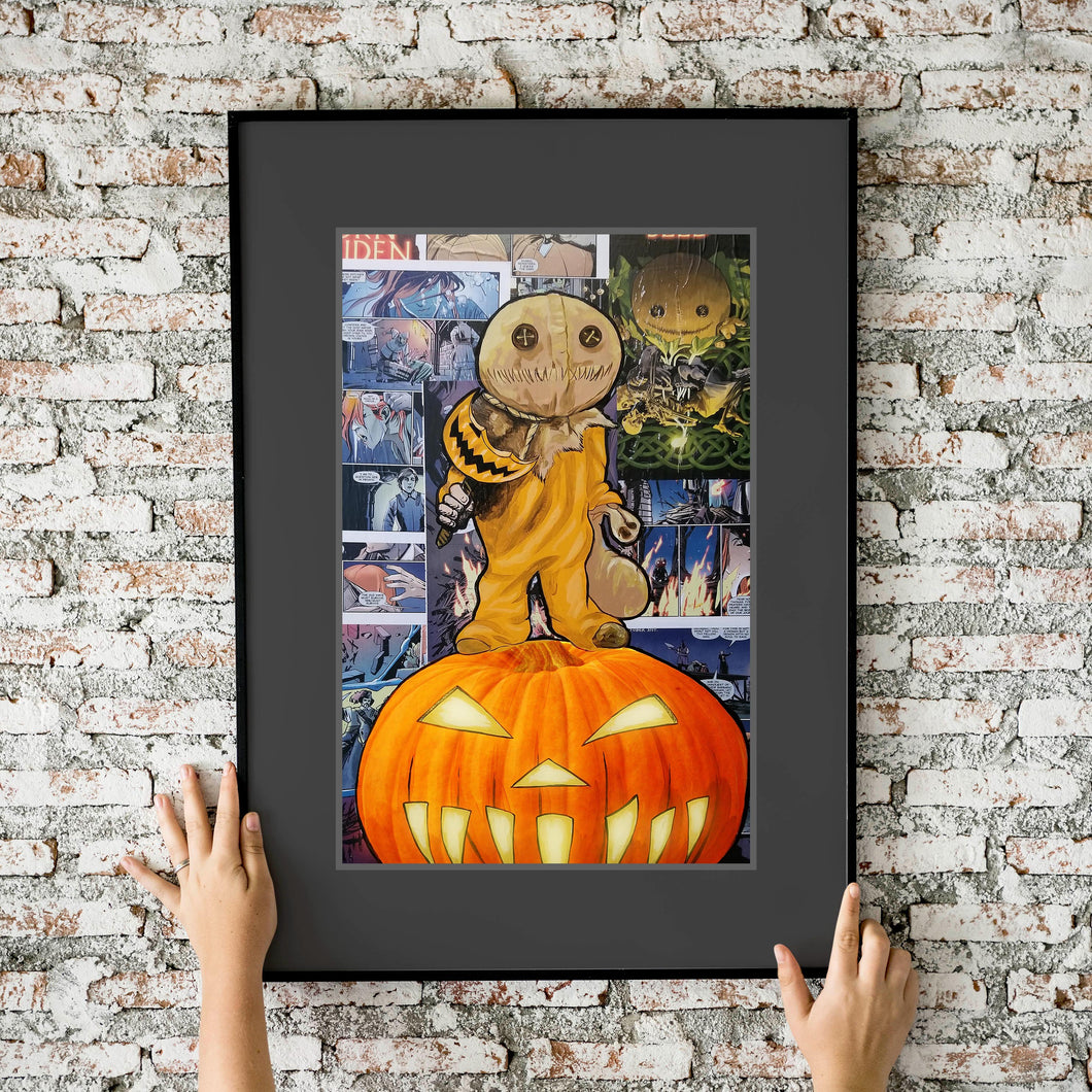 Horror Trick-r-Treat Sam Collage Painting 11x17 Fine Art Print