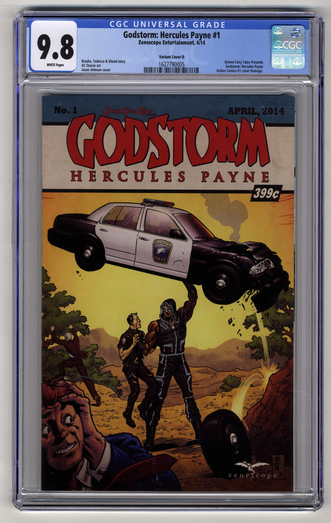 Godstorm: Hercules Payne #1, Action Comics Homage, CGC 9.8