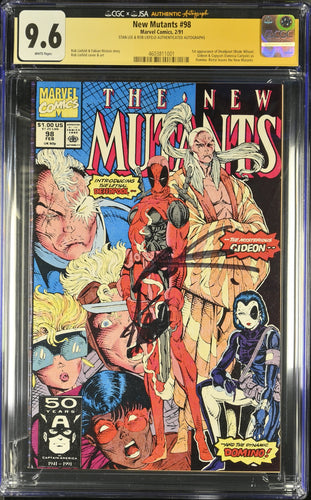 New Mutants #98 - CGC 9.6 Double Signed by STAN LEE & ROB LIEFELD (CGCxJSA)