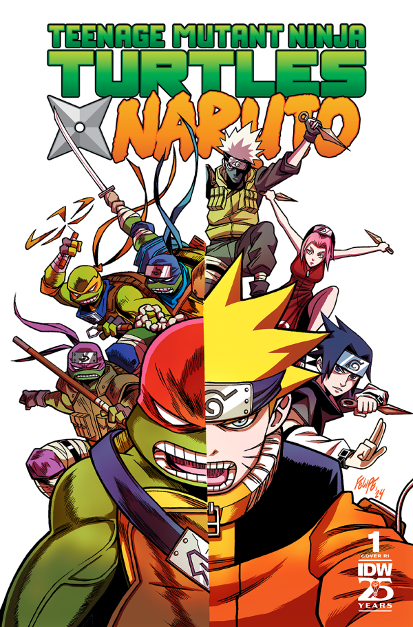 TEENAGE MUTANT NINJA TURTLES X NARUTO #1 1:25 Felipe Smith Variant