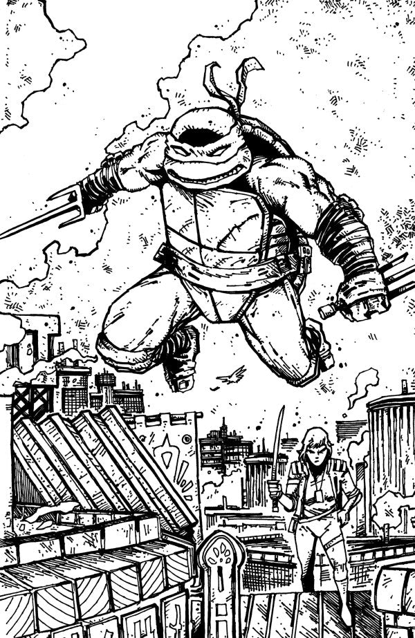 TMNT #22 1:10 Ben Bishop Black & White Virgin Variant PREORDER
