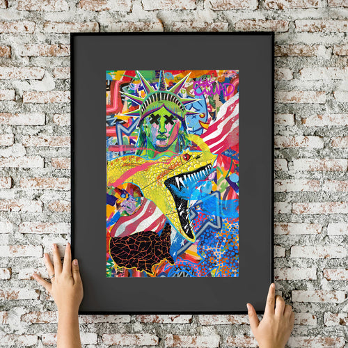 Forked Tongue of Liberty Graffiti Jam Piece 11x17 Fine Art Print