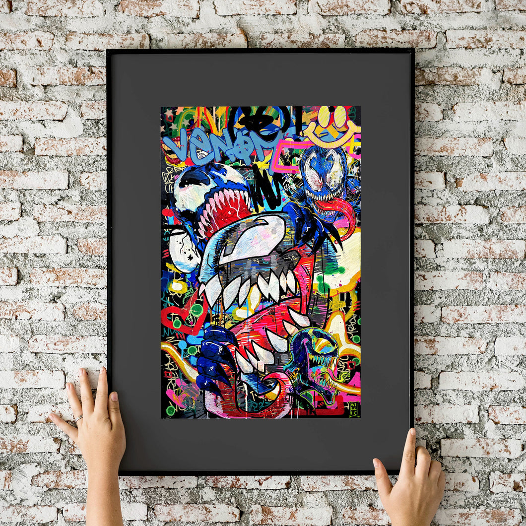 Venom Dork Graffiti Jam Piece 11x17 Fine Art Print