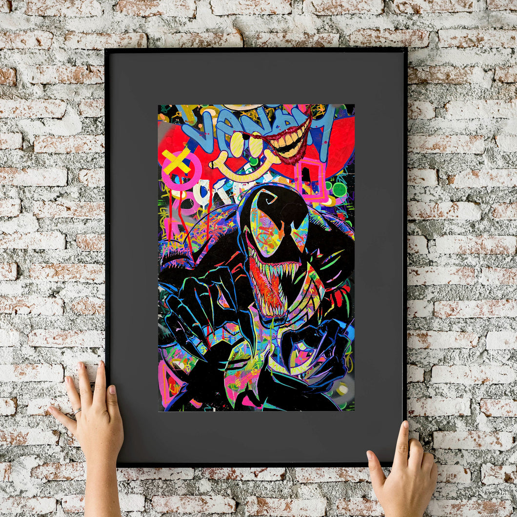 Venom Lethal Protector Dork Graffiti 11x17 Fine Art Print