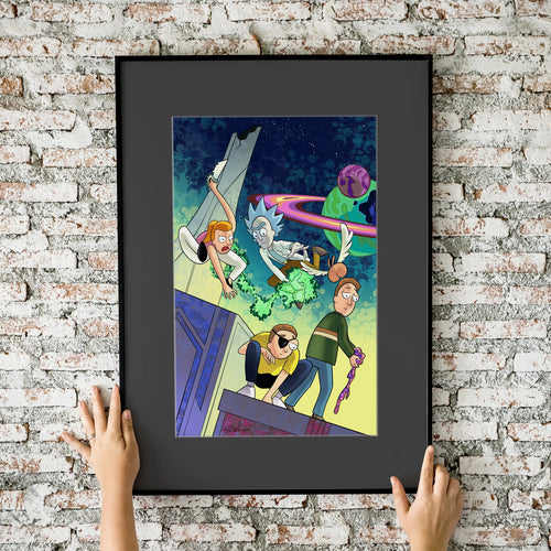 Rick and morty Multiverse of Homages 11x17 Fine Art Print