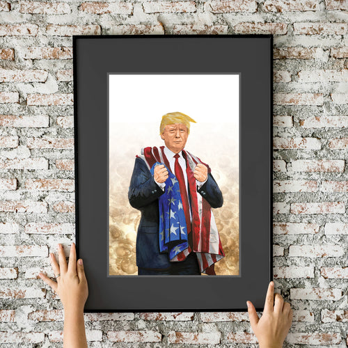 Trump American Flag 11x17 Fine Art Print