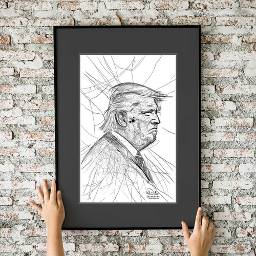 Trump Amazing Spider-Man 55 Parody (black/white) 11x17 Fine Art Print