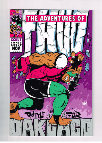 Thud 1, webstore exclusive Cover, Hulk King Size Homage, Scout Comics